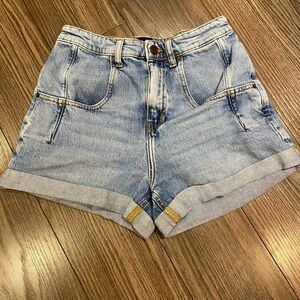 BDG Blue Jean Shorts High-Waisted Vintage Style